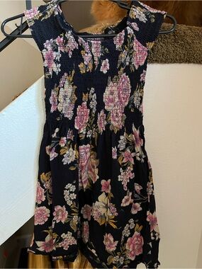 BILLABONG - Girls' Black Floral Dress - Size Small